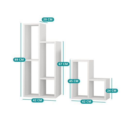 Комплект цветарници, бял