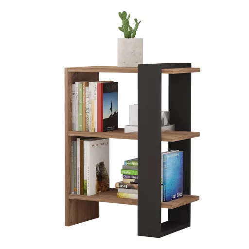 Книжна рафт 70x51.8x25 Антрацит-Дъб