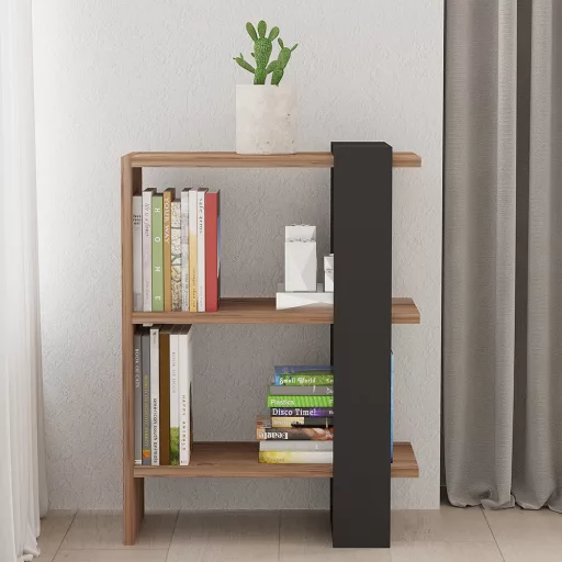 Книжна рафт 70x51.8x25 Антрацит-Дъб