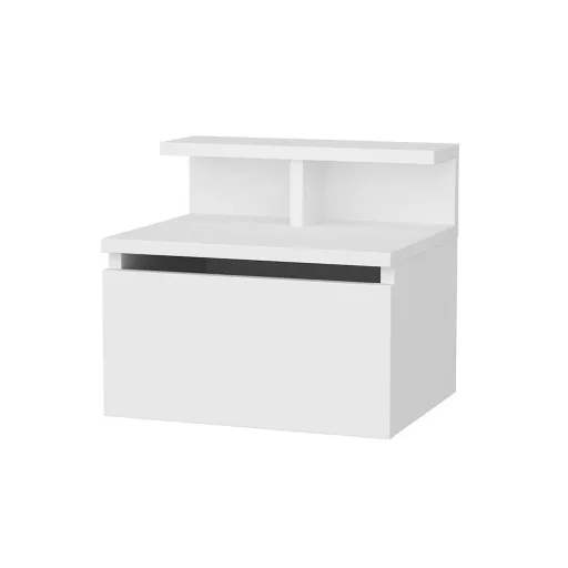 Стенно монтиран нощен шкаф 39.8x31.9x35см, бял