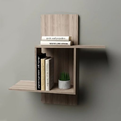 Стенен рафт 70x64x20 см, Сонома дъб