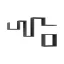 Комплект стенни рафтове от 2 части, антрацит