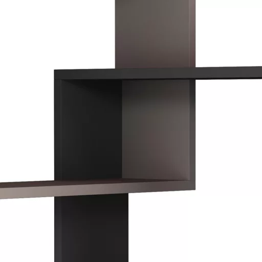 Комплект стенни рафтове от 2 части, светъл мокко-антрацит