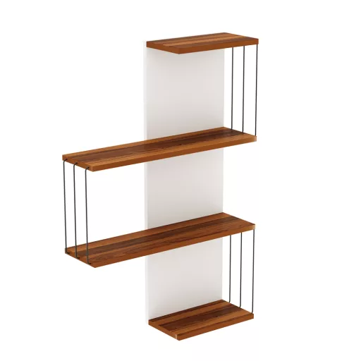 Стенна рафт 96x64x19 см, Борова-бяла
