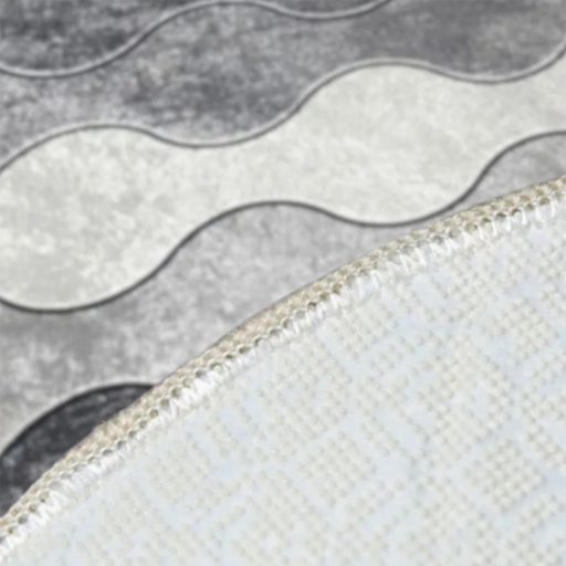 Комплект банни килими с каменна шарка, сив