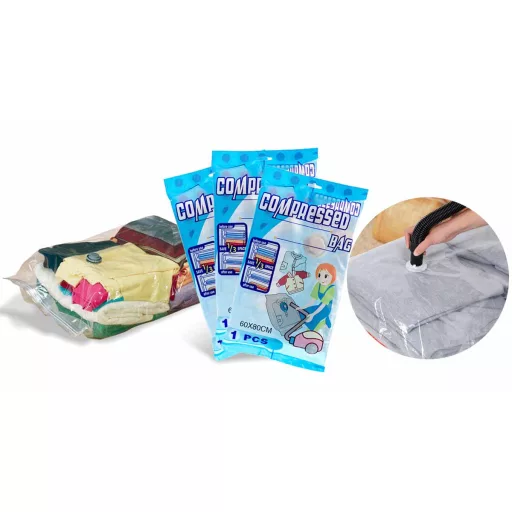 12-Pack Вакуумни Чанти за Съхранение на Дрехи за Спестяване на Място