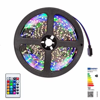   5m Програмируема RGB LED Лента - Водоустойчива, Дистанционно Управление, Регулируема Яркост