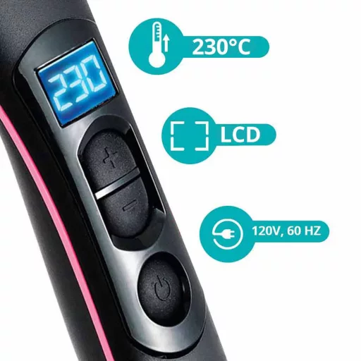 Четка за изправяне на коса с LCD дисплей и регулируема температура