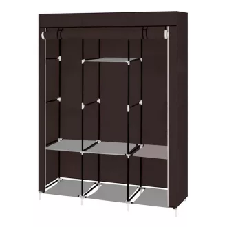   Портативен гардероб с цип - 130x45x170 см, кафяв