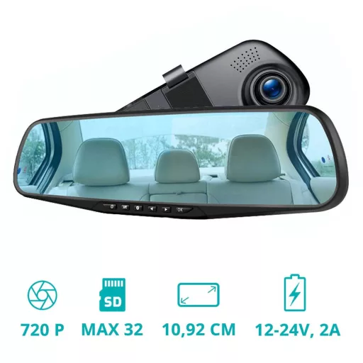 Камера за обратно виждане с паркинг асистент и унгарско меню - 720P, 170° широкоъгълна
