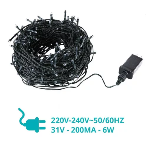 LED светлинни вериги в различни размери и цветове - 240 LED - топло бяло