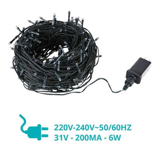 480 LED Водонепроницаеми светещи гирлянди - Различни размери и цветове, 8 режима на осветление