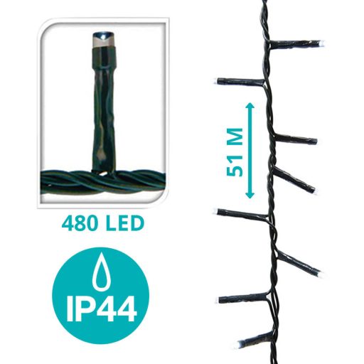 480 LED Водонепроницаеми светещи гирлянди - Различни размери и цветове, 8 режима на осветление