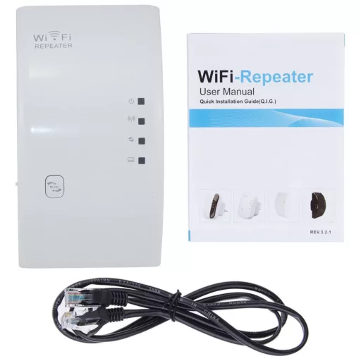Безжичен WiFi удължител - 200м обхват, 300 Mbps скорост