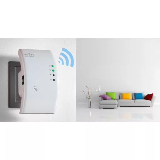 Безжичен WiFi удължител - 200м обхват, 300 Mbps скорост