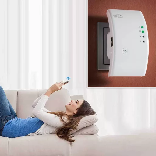 Безжичен WiFi удължител - 200м обхват, 300 Mbps скорост