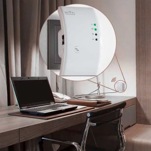 Безжичен WiFi удължител - 200м обхват, 300 Mbps скорост