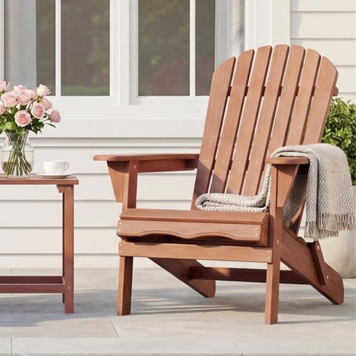 Класически сгъваем градински стол от кедрово дърво - Ергономичен дизайн, издръжлив и спестяващ пространство