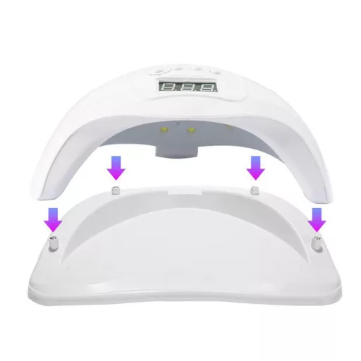 24 LED UV лампа с цифров дисплей и таймер - 48W, сваляемо магнитно дъно