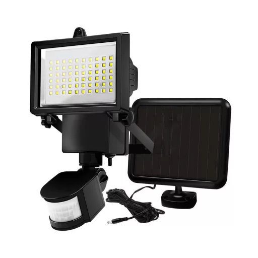 60 LED Слънчев Прожектор с Датчик за Движение и IP65 Водоустойчивост