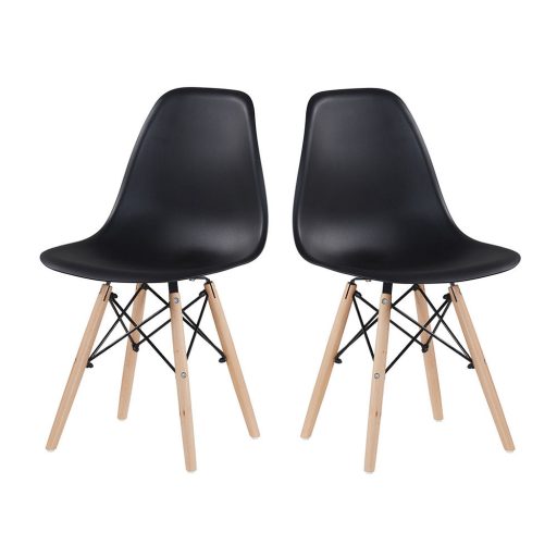 Модерен комплект от 4 стола за хранене в различни цветове - Ергономичен дизайн с здрави метални и дървени крака