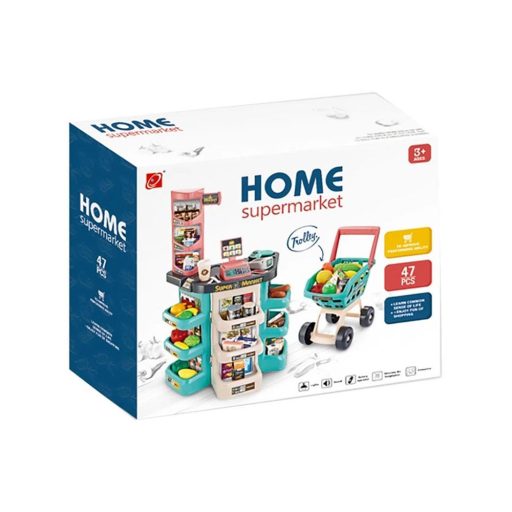 47-частен комплект за игра в супермаркет с реалистични аксесоари