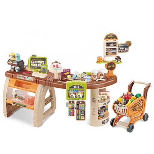 Комплект за игра в супермаркет с 65 части и реалистични аксесоари за деца