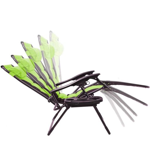 Делукс стол за нулева гравитация с регулируема облегалка и странично съхранение - различни цветове