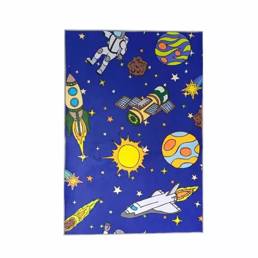 Детски килим за игра 130x180 см с весели мотиви - мек, неплъзгащ, лесен за почистване