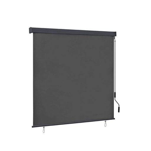 Вертикален сенник, 1.3x2.5м, сив - Лесен за употреба с ръчен валяк