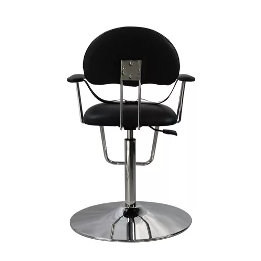 Регулируем стол за фризьор за деца в черно с предпазен колан и мека подложка