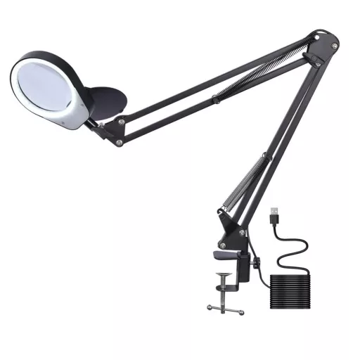 Маска с LED осветление, монтирана на маса с 3X/10X лещи и регулируема яркост