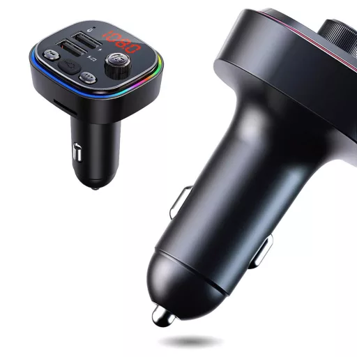 Мултифункционален Bluetooth автомобилен предавател с двойно USB зареждане и FM радио