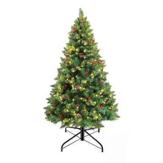   LED Коледно дърво с топли бели светлини - 120 см, 100 LED
