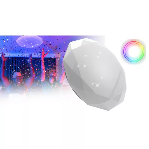 Умен RGB LED таванен светлинен с Wi-Fi контрол и регулируема яркост