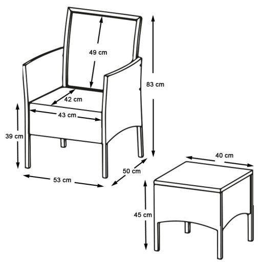 3-частен комплект мебели за патия от полиратан, устойчив на времето с възглавници