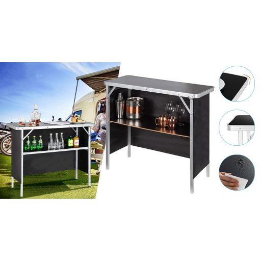 Портативен сгъваем бар с подвижен капак за вътрешна и външна употреба