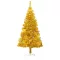 Златна изкуствена коледна елха, 120 см, 230 клона - елегантна и устойчива празнична декорация