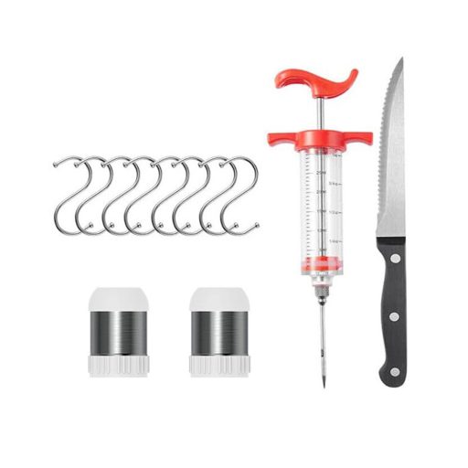 134-части Набор за барбекю от неръждаема стомана с термометър и аксесоари