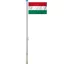 Регулируем флагшток от алуминий с двустранно знаме 90x150 см (225-650 см)