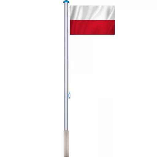 Регулируем флагшток от алуминий с двустранно знаме 90x150 см