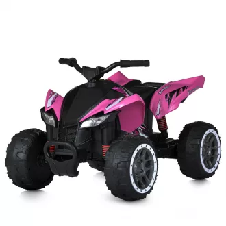   12V електрически квадроцикл за деца, розов, 2-4 км/ч, капацитет 30 кг
