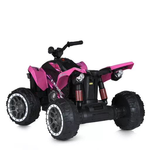 12V електрически квадроцикл за деца, розов, 2-4 км/ч, капацитет 30 кг