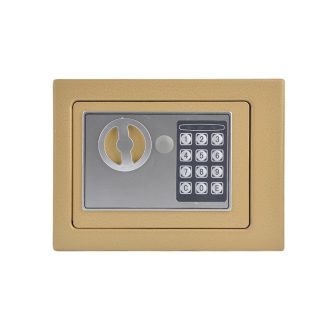   Компактен златен цифров сейф за съхранение в дома или офиса
