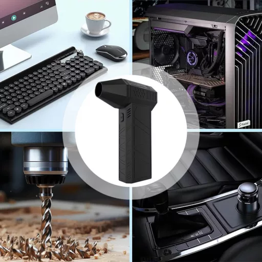 Мини Турбо Вентилатор - Компактен Високопроизводителен Охлаждане с USB-C Зареждане и 3 Скоростни Настройки