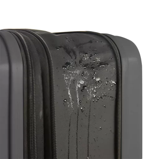 Сгъваем тъмен сив куфар, 36L капацитет, PC+ABS материал, алуминиева дръжка, 5 см колела