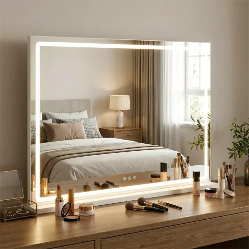 Холивудско LED козметично огледало 80x14x62,5 см