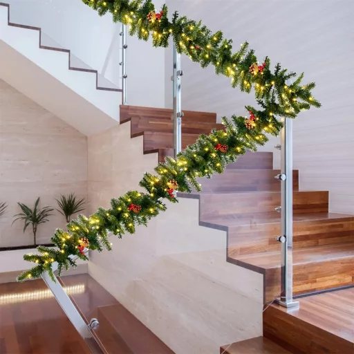 Коледна гирлянда с 100 топли LED светлини, 2.7м
