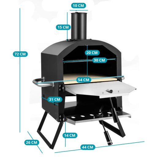 Печка за пица на открито с аксесоари
