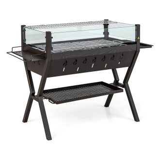 Въглищен грил с решетки